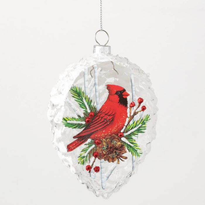 Cardinal Pinecone Ornament